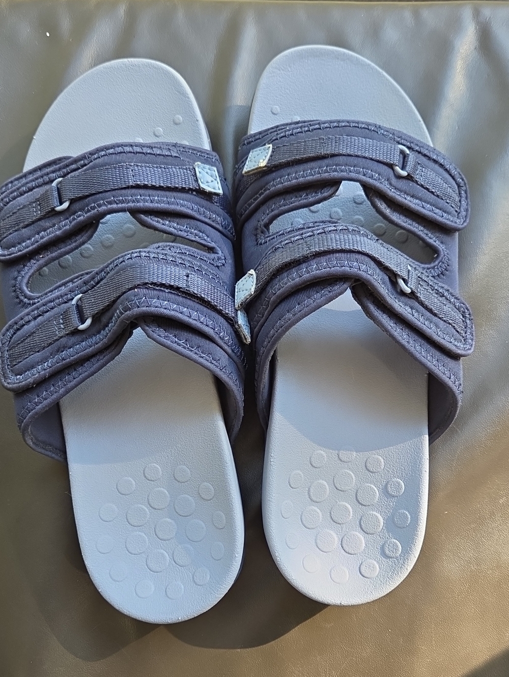 Vionic Sarah Women’s Adjustable Sport Slide Sandals Navy Blue Women's Size 9